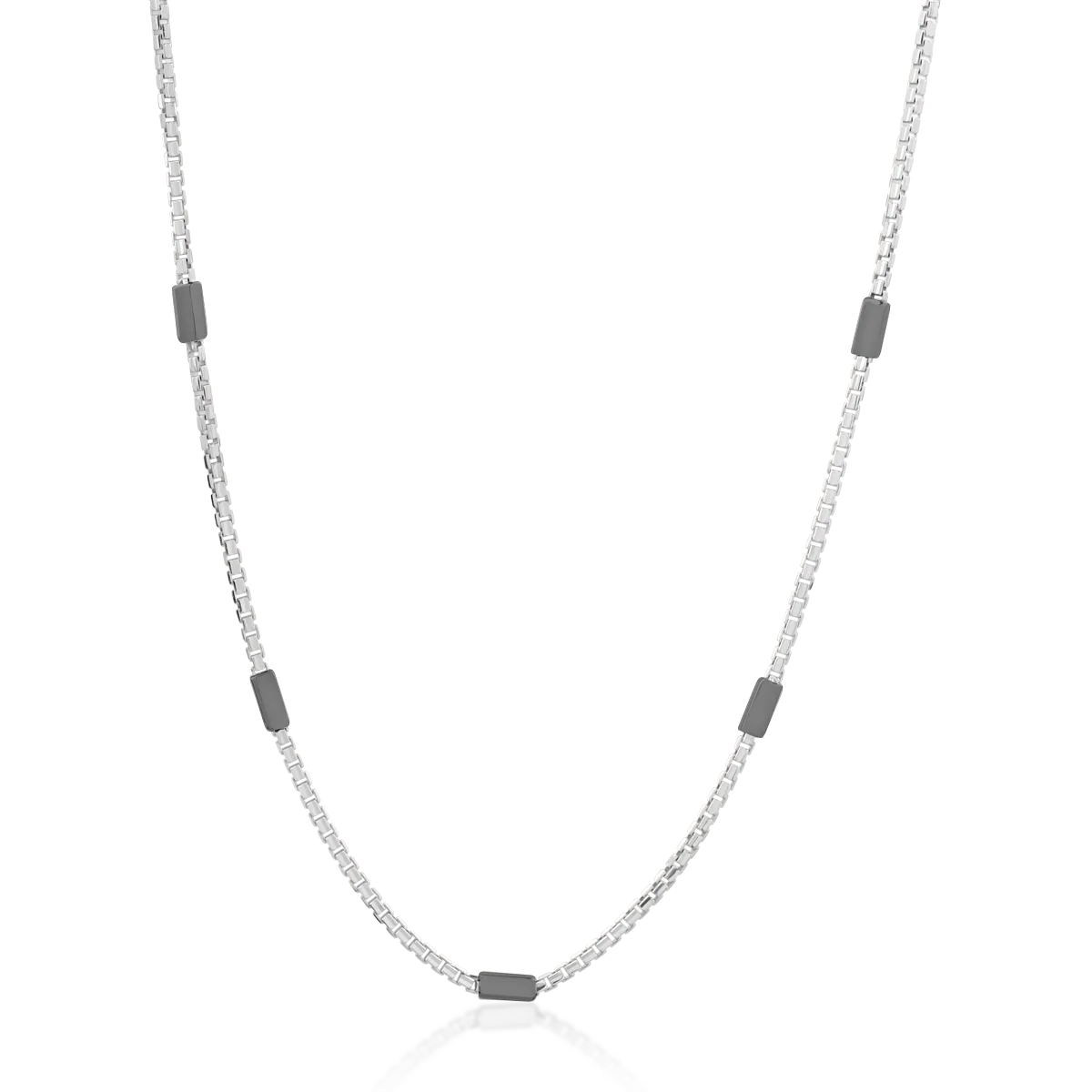 14K white-black gold chain