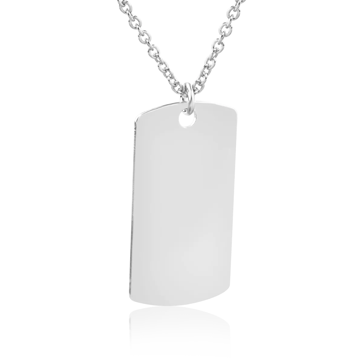 14K white gold men's pendant necklace