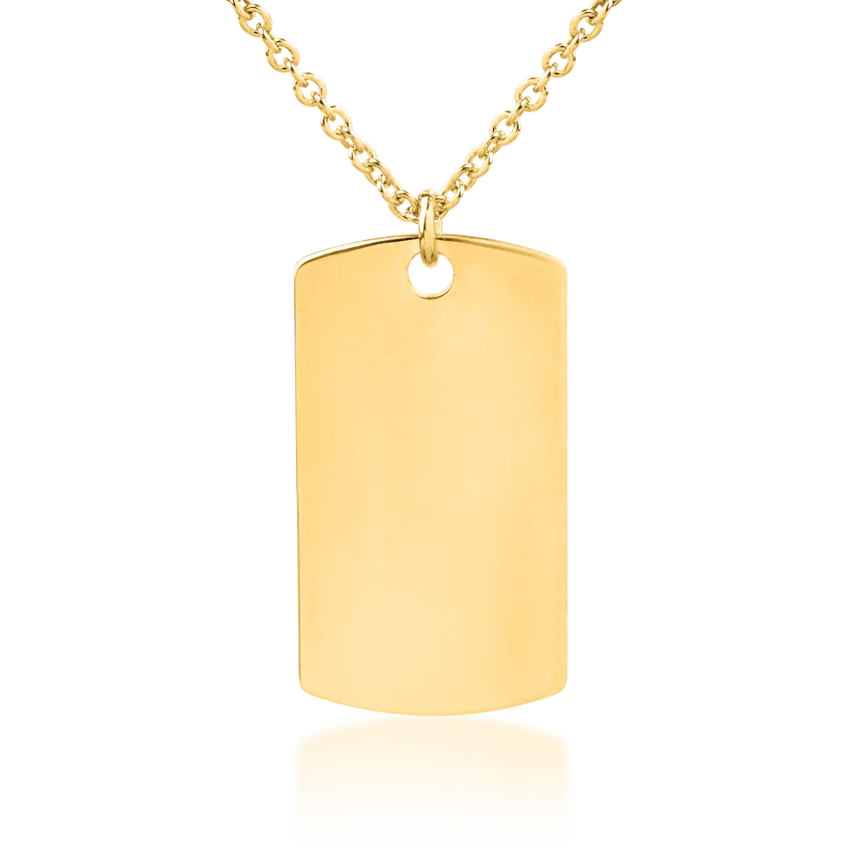 14K yellow gold men pendant necklace