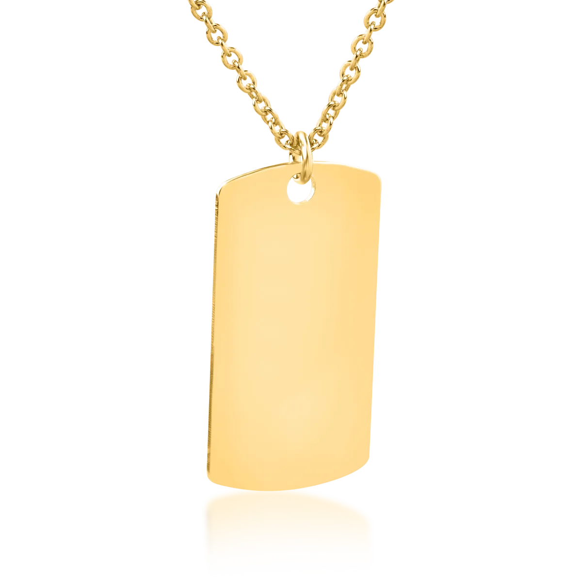 14K yellow gold men pendant necklace