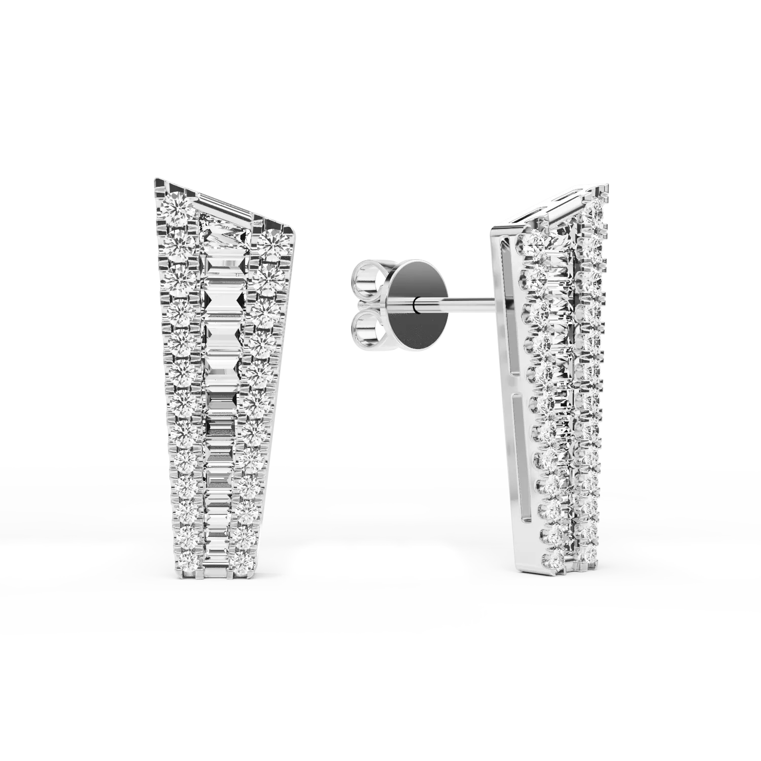 18K white gold earrings with 0.81ct diamonds