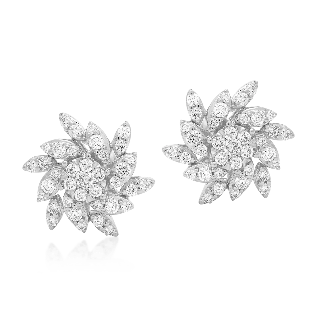 14K white gold earrings with 0.5ct diamonds