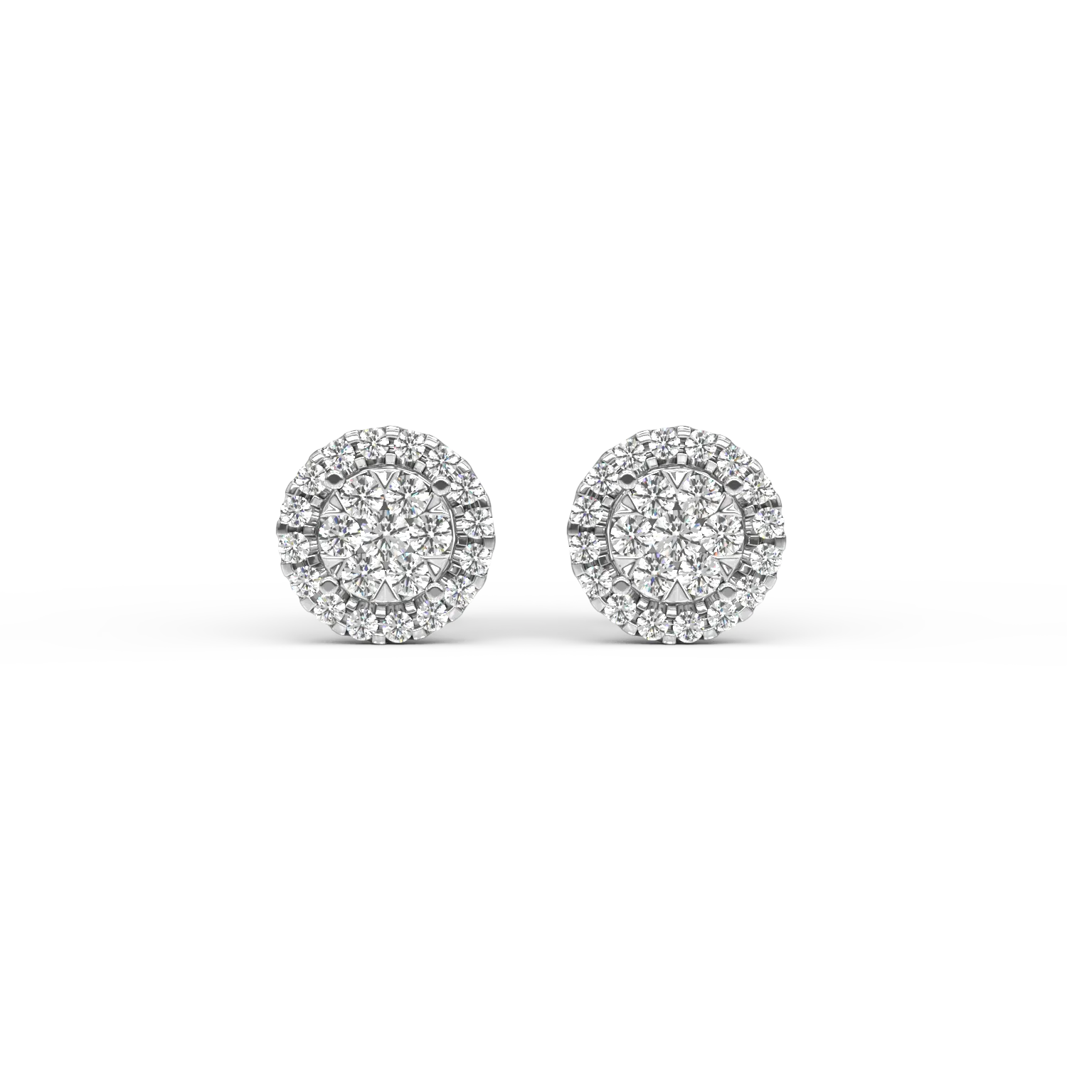 18K white gold earrings with 1.006ct diamonds