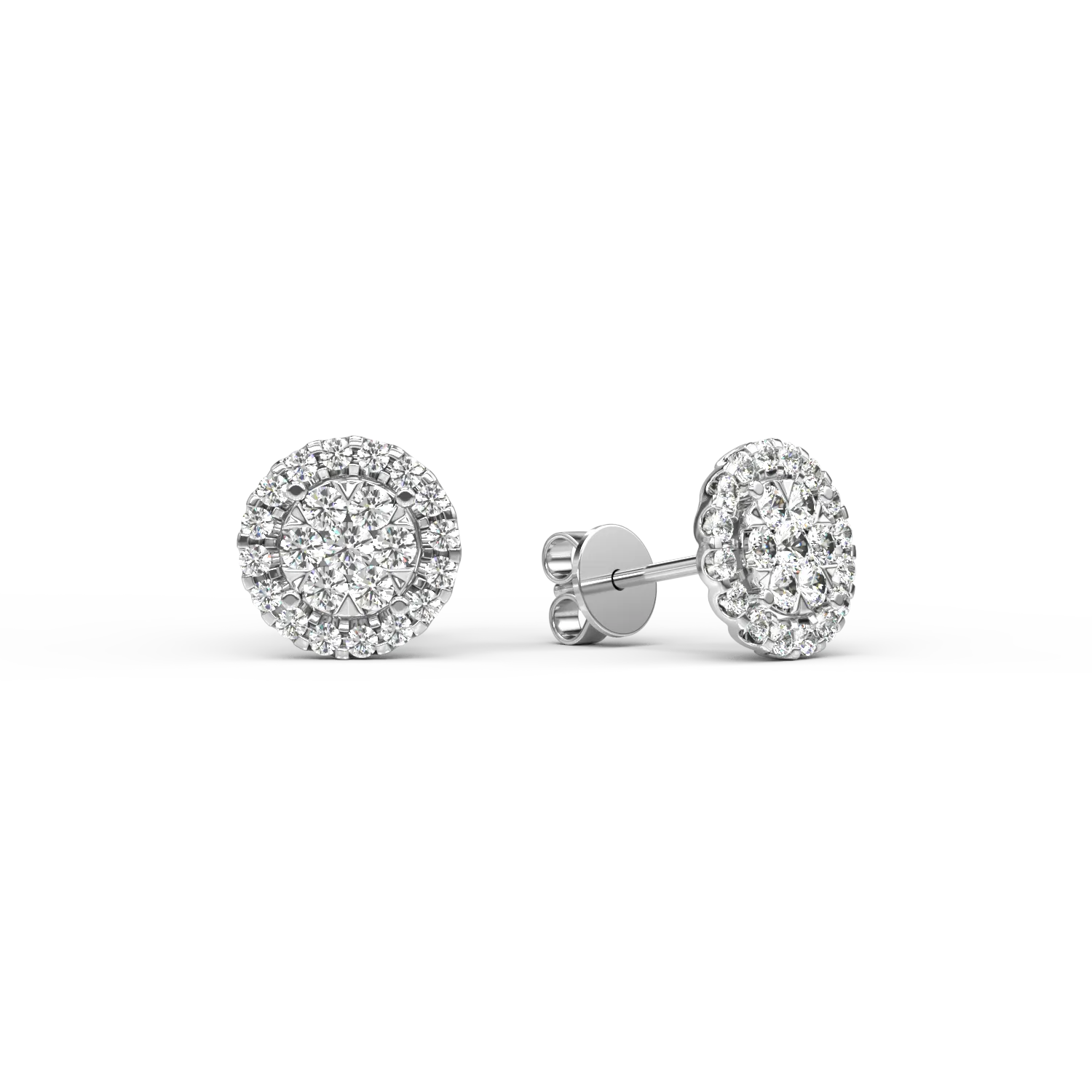 18K white gold earrings with 1.006ct diamonds