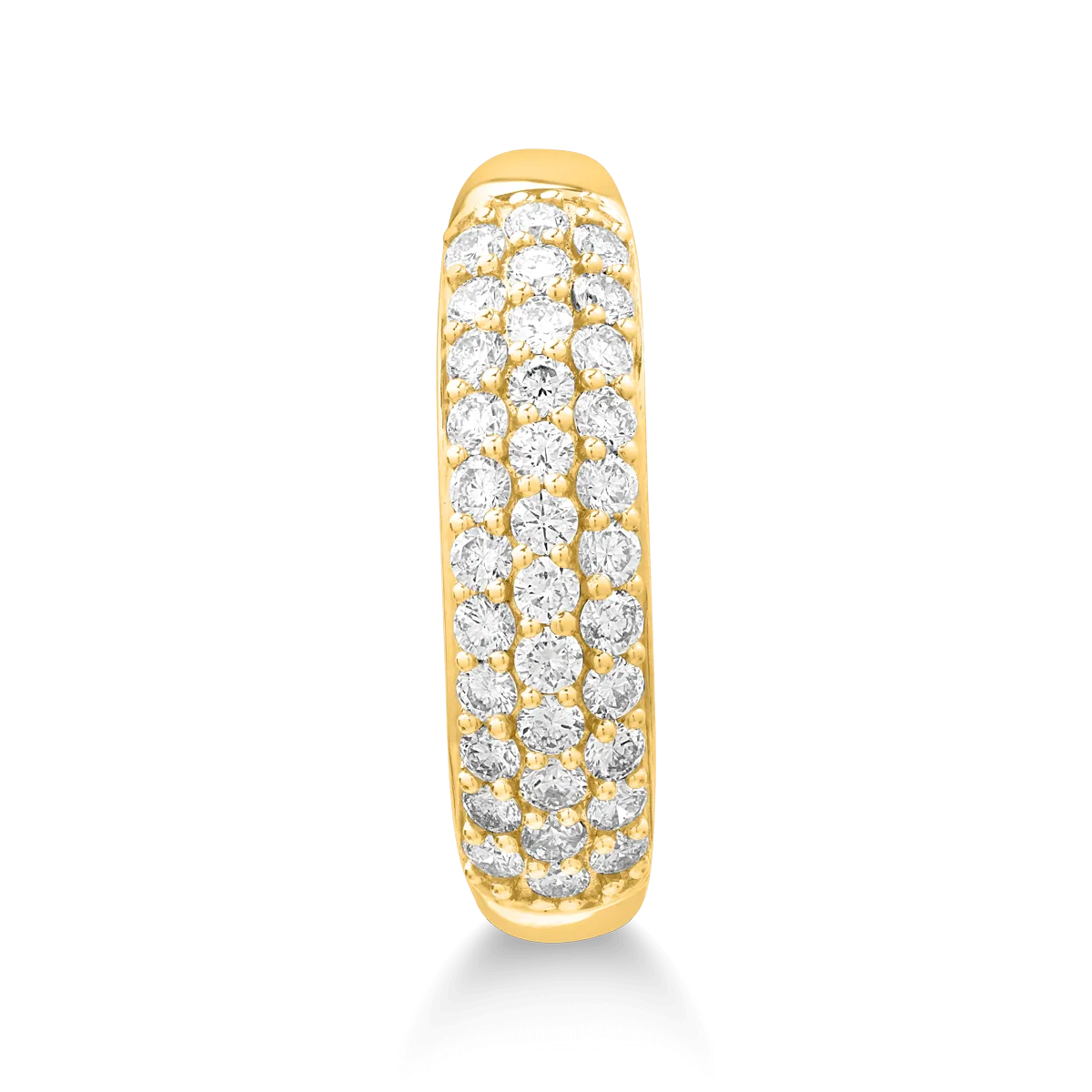 Gyűrű 14K-os sárga aranyból 0,748ct gyémántokkal