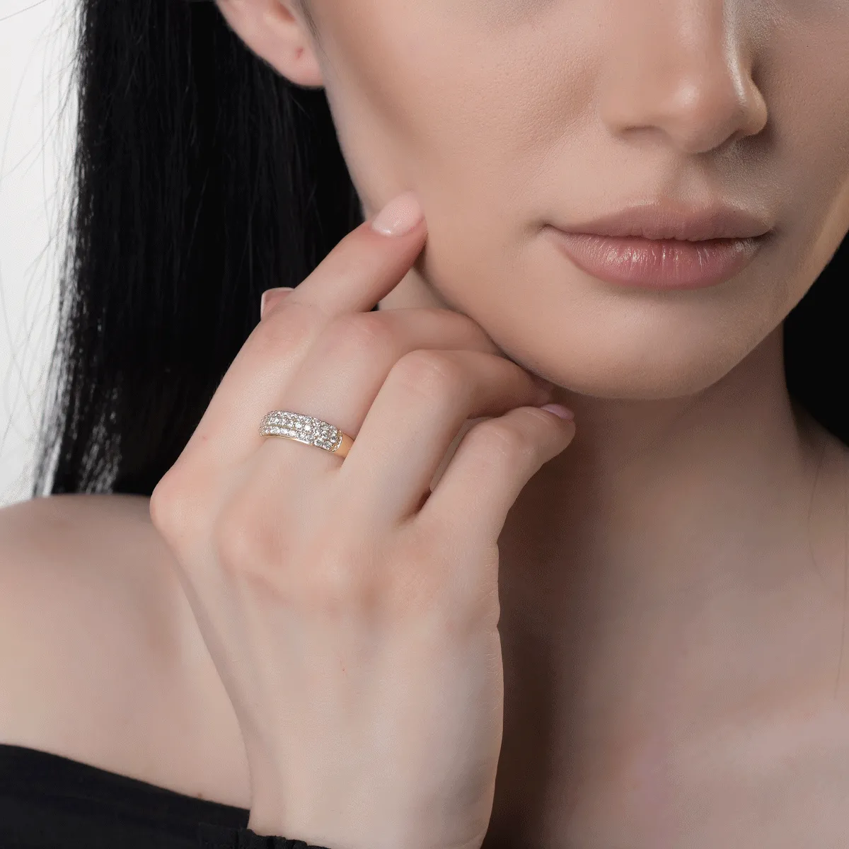 Inel din aur galben cu diamante de 0.748ct