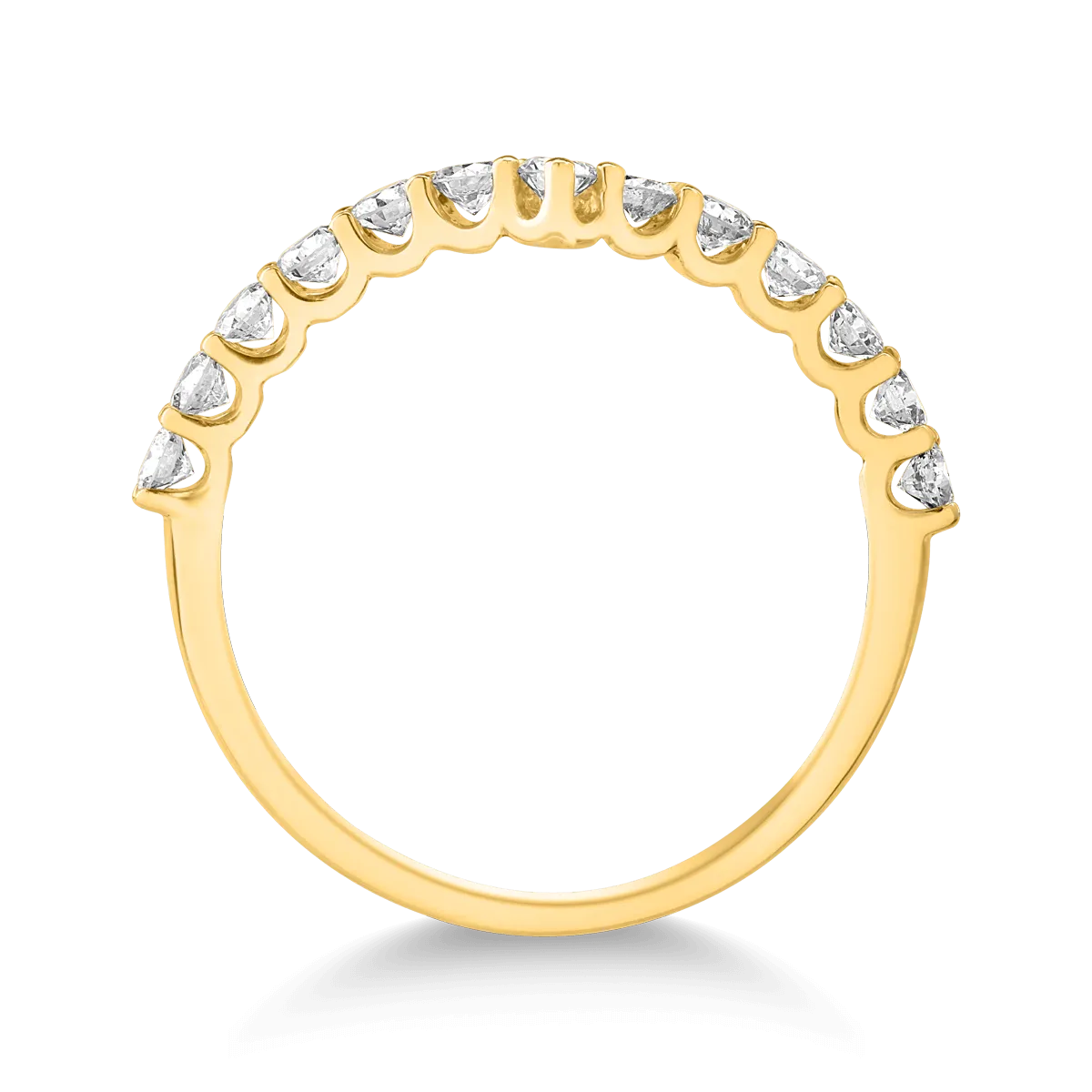 18 k sárga arany gyűrű gyémántokkal 0.5ct