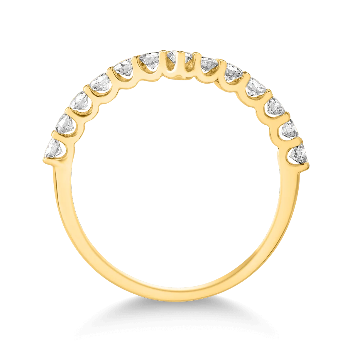 18K yellow gold ring with 0.5ct diamonds