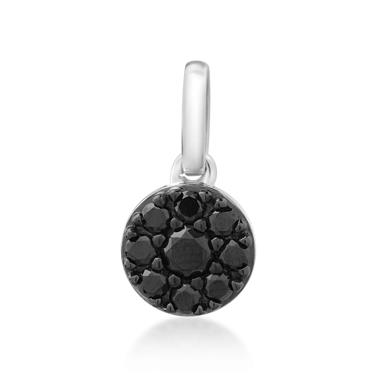 Pandantiv din aur alb cu diamante negre de 0.218ct