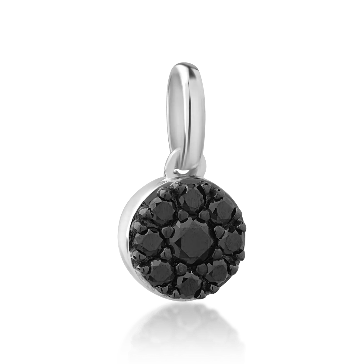Pandantiv din aur alb cu diamante negre de 0.218ct