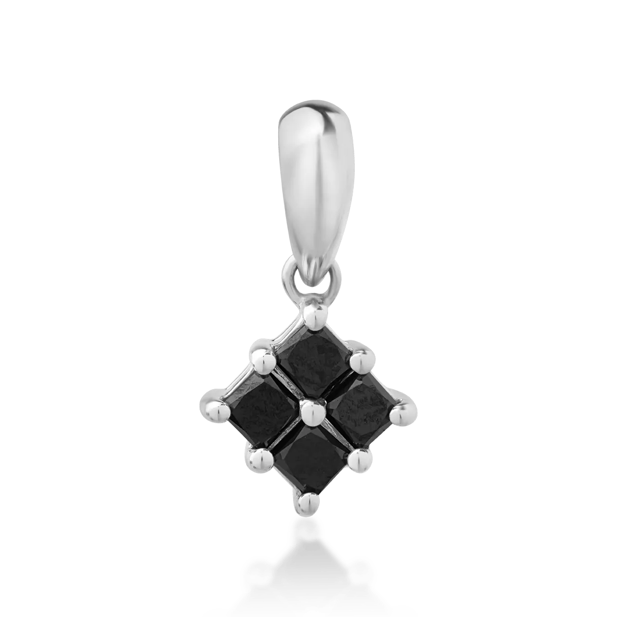 14K white gold pendant with black diamonds of 0.405ct-103856
