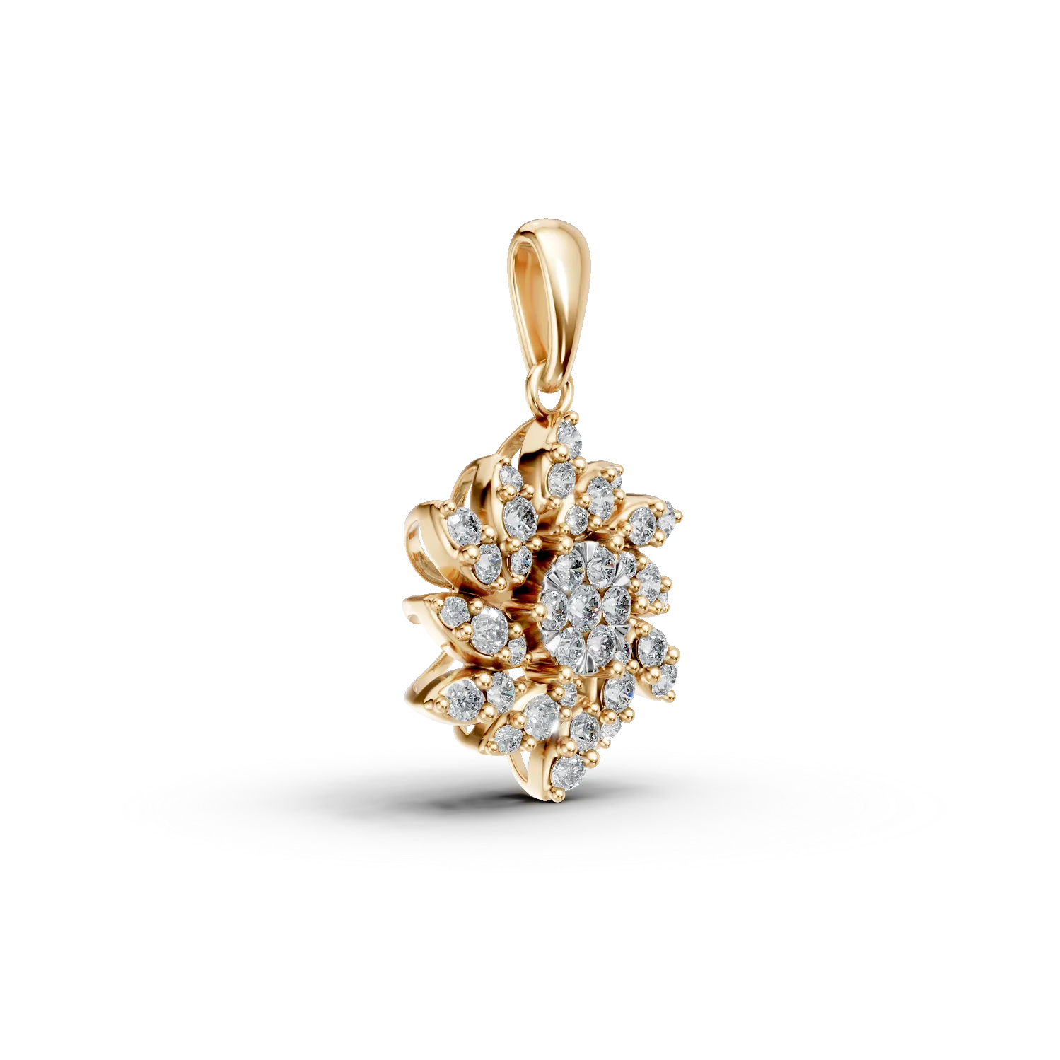 Pandantiv din aur galben cu diamante de 0.51ct