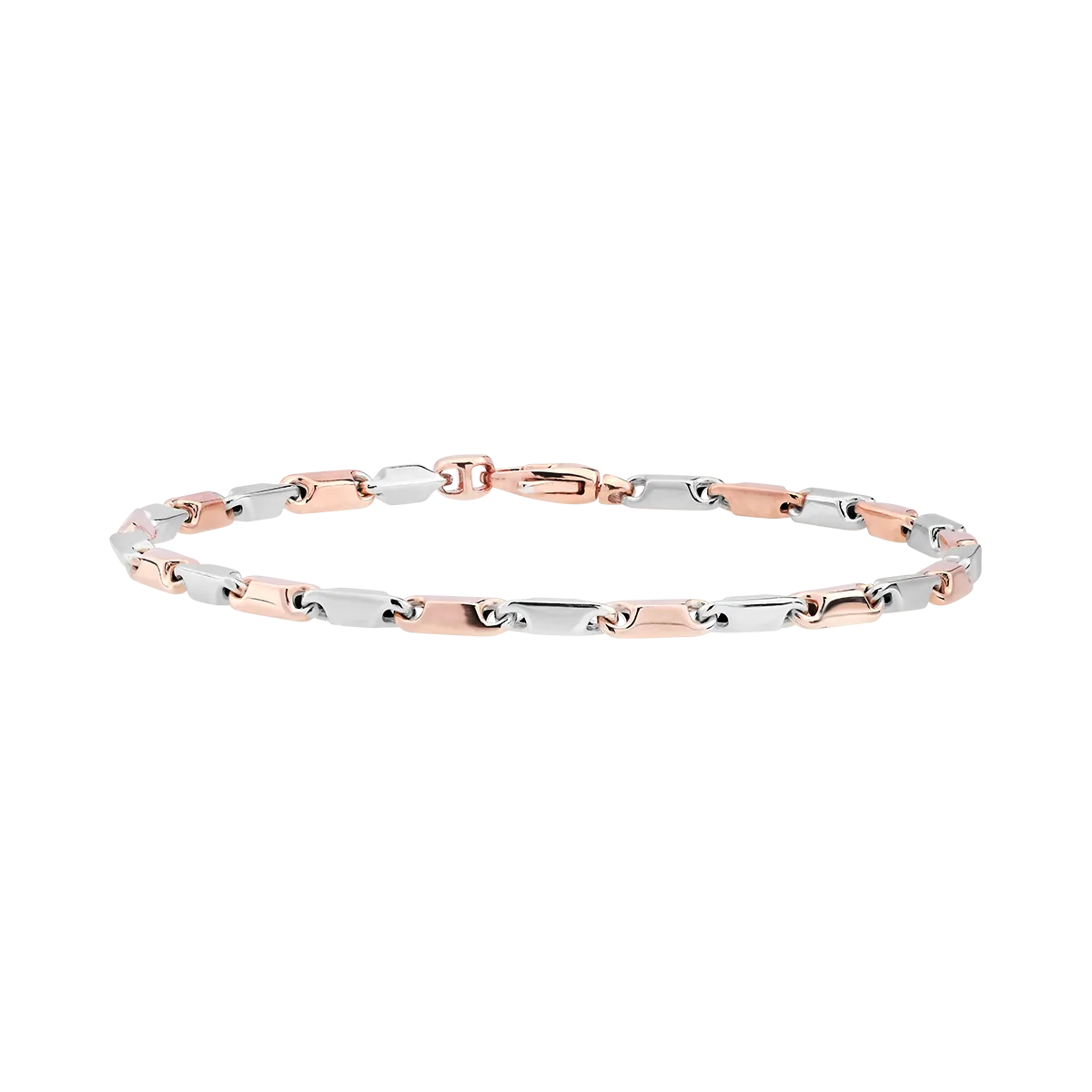 14K white-rose gold bracelet