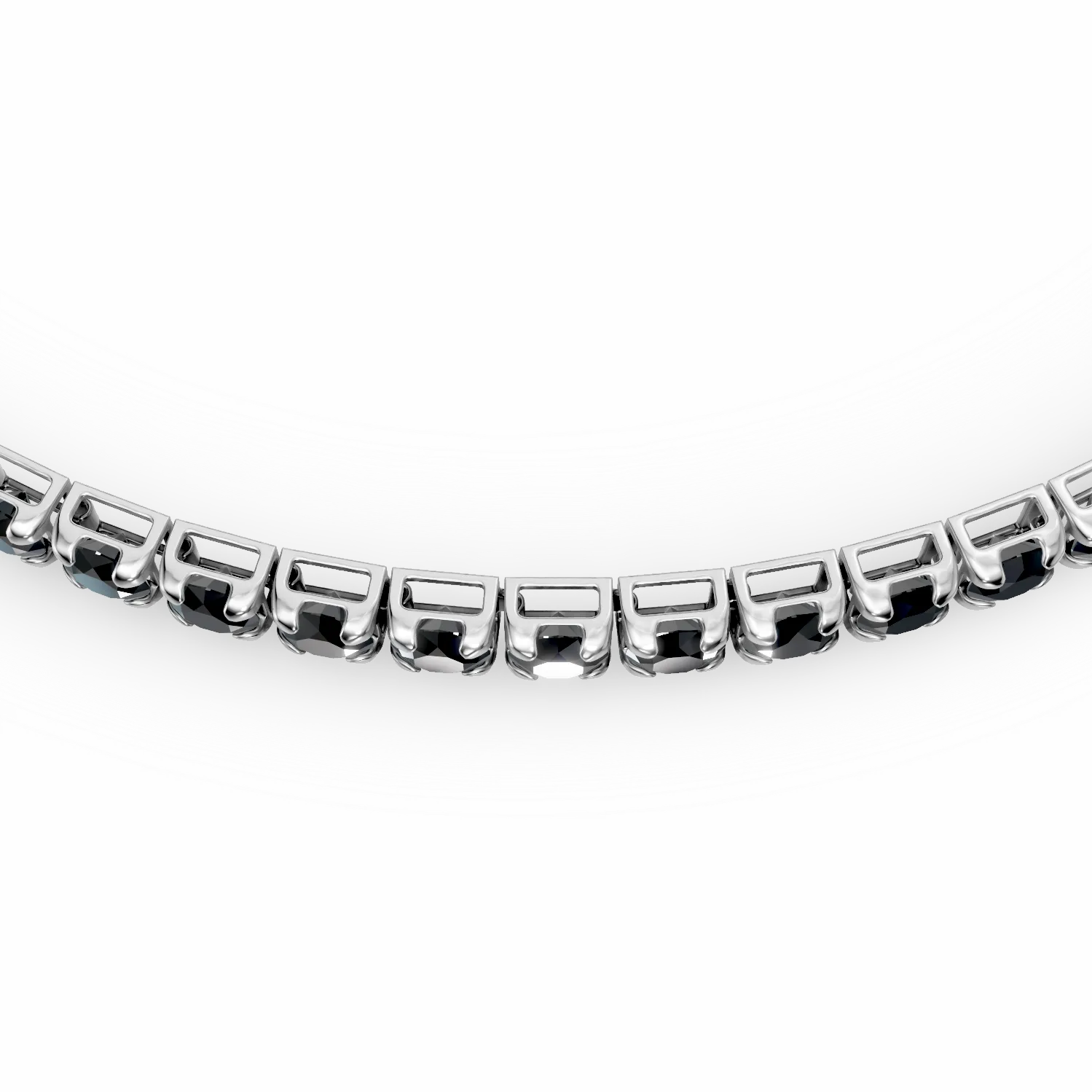 18 k fehér arany karkötő fekete gyémántokkal 6.7ct