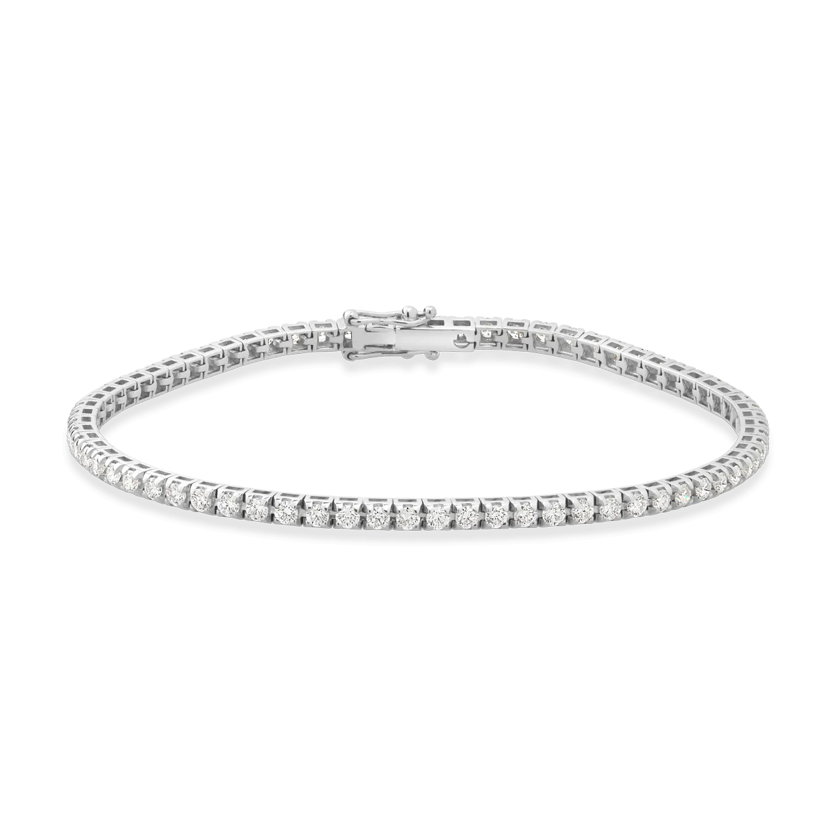 18K white gold tennis bracelet with 3.2ct diamonds