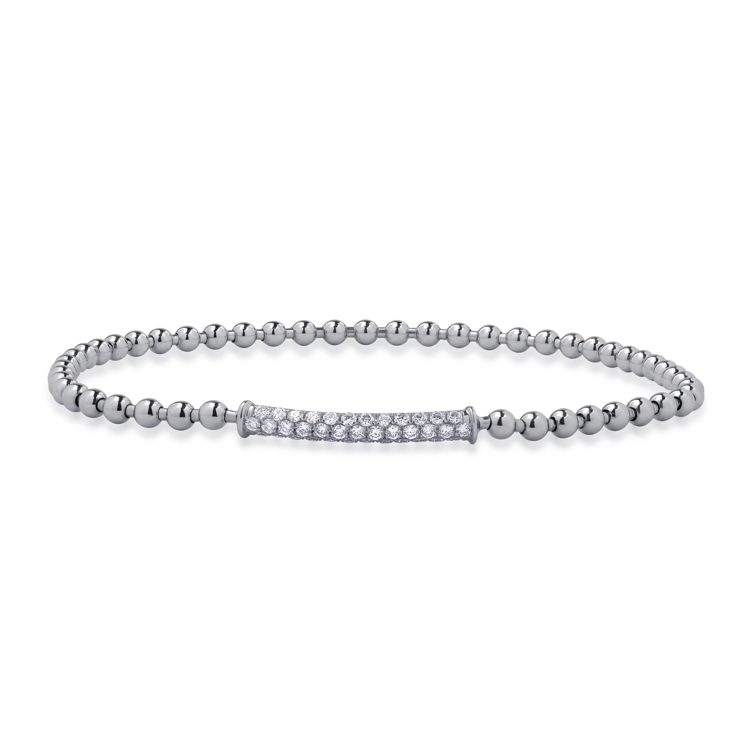 18K white gold bracelet with 0.6ct diamonds