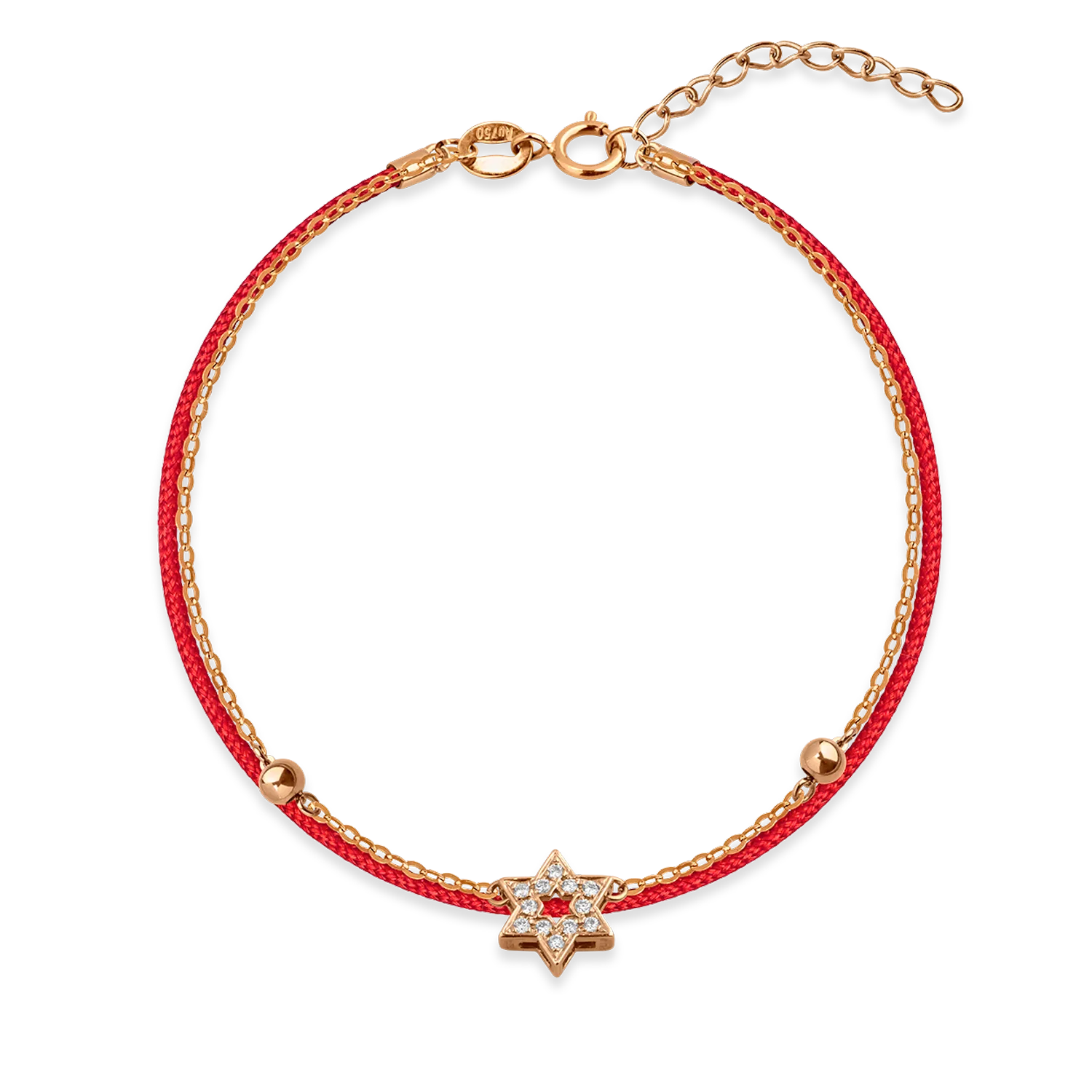 Bransoletka z 18K różowego złota z diamentami o masie 0.069ct-123667