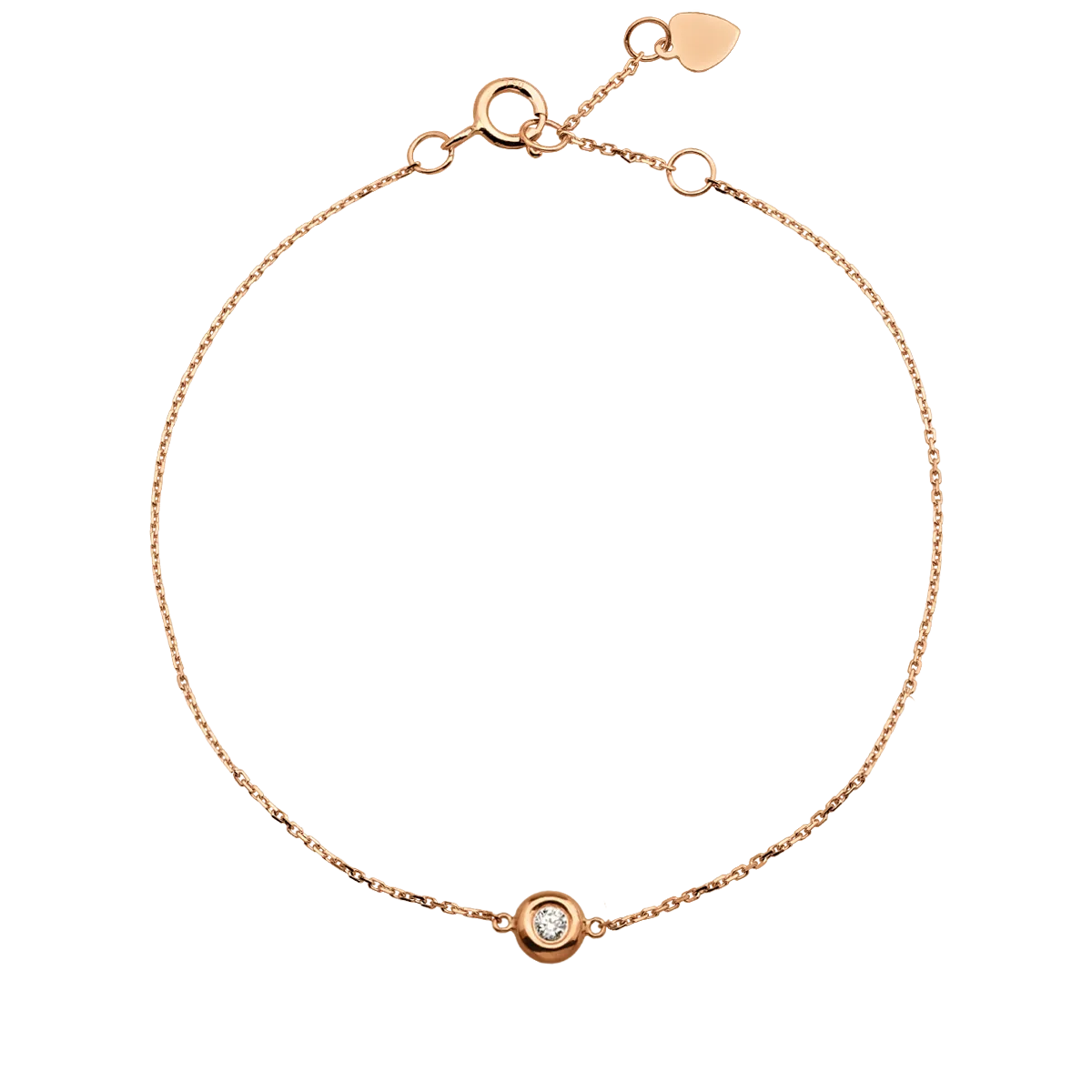 Bratara din aur roz cu diamant de 0.036ct