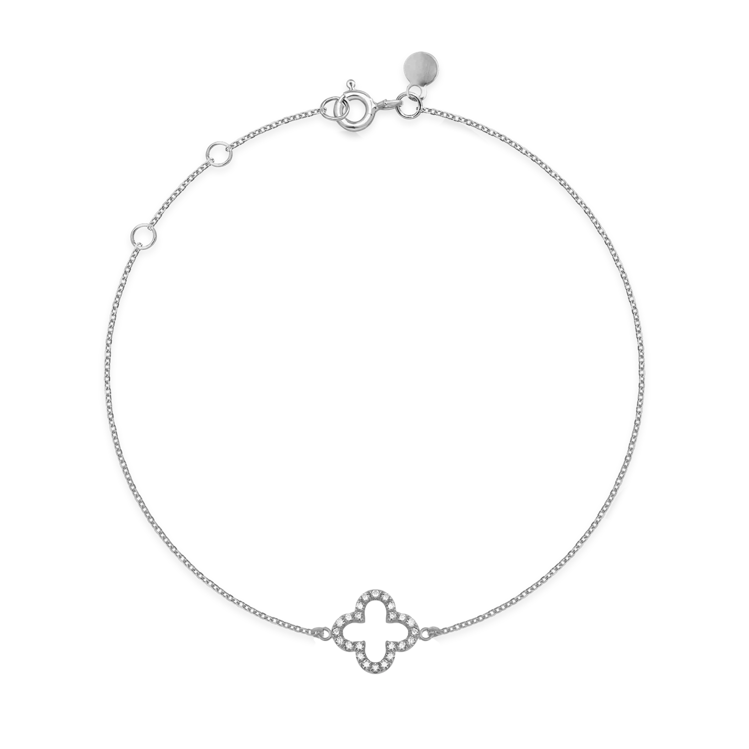 18K white gold bracelet with 0.076ct diamonds