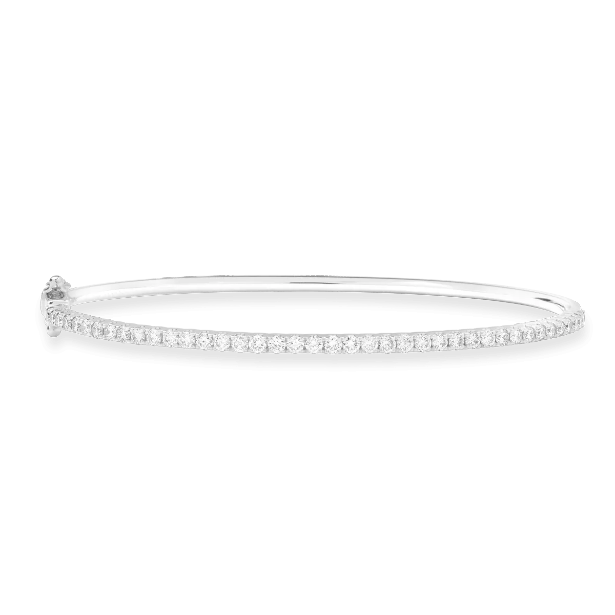 18K white gold fixed bracelet with 1ct diamonds