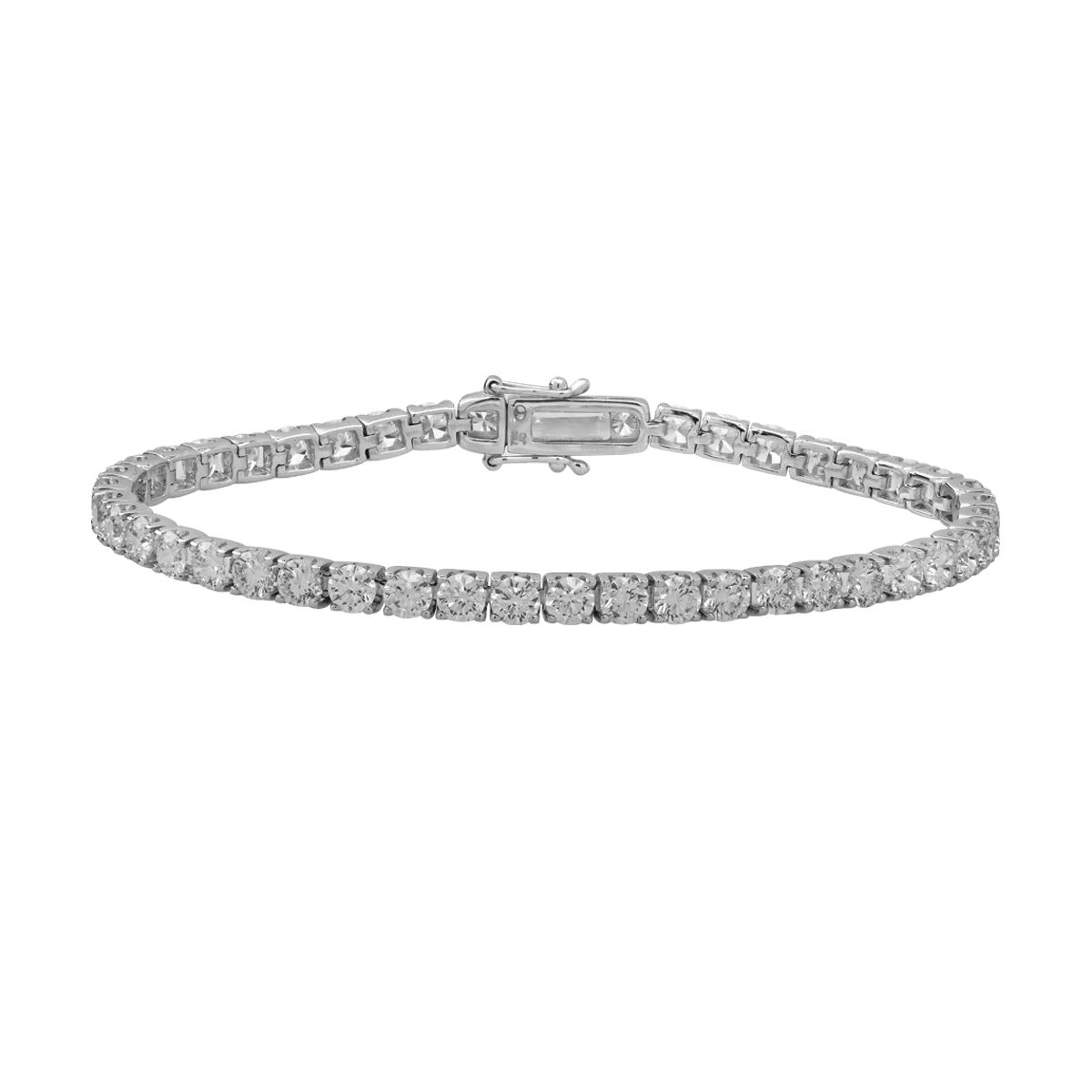 18K white gold tennis bracelet with 6ct diamonds