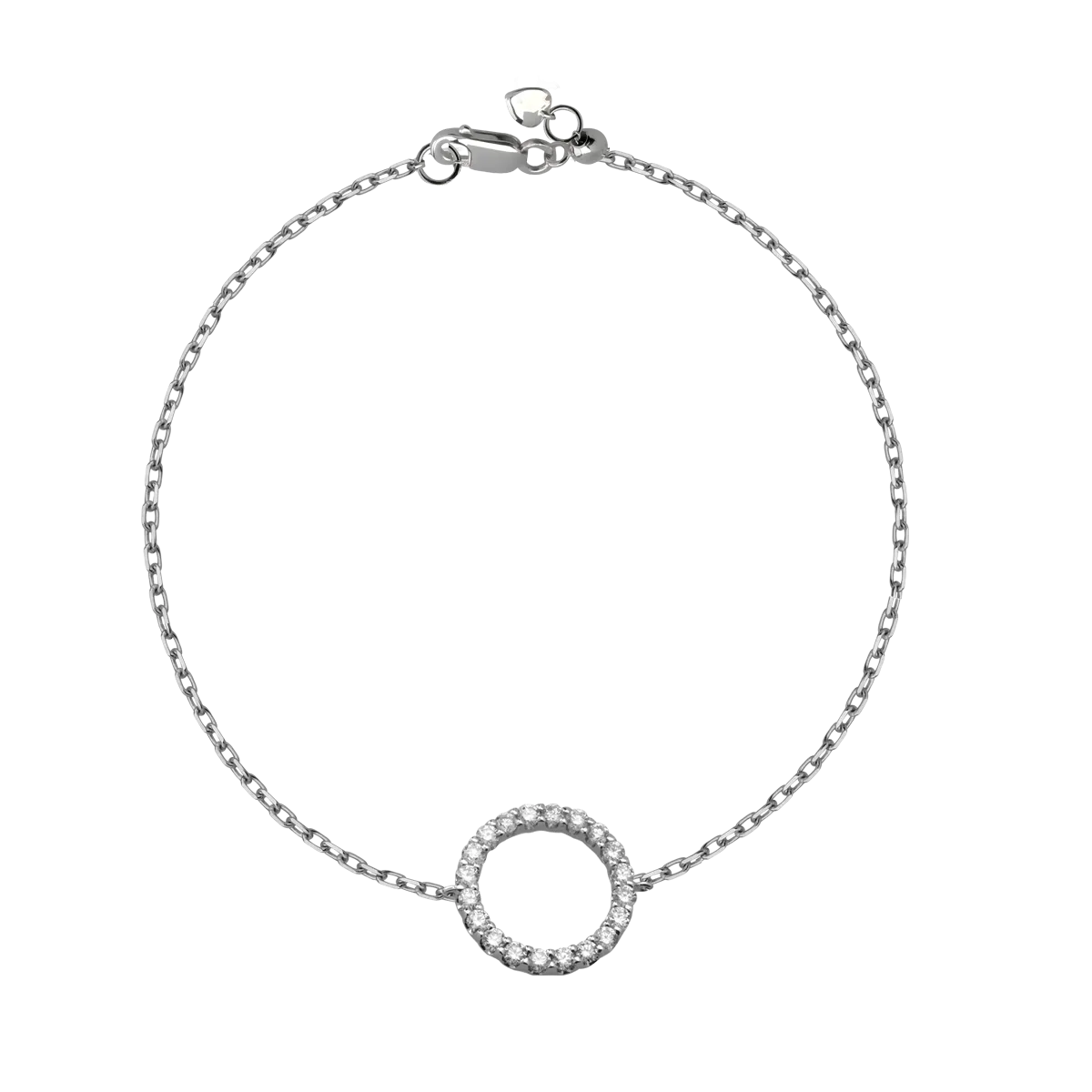 18 k fehér arany karkötő gyémánt 0.5ct-110470