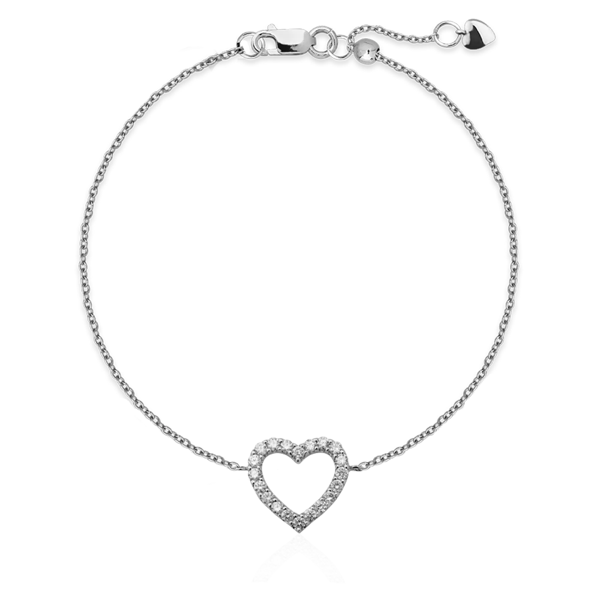 18K white gold bracelet with 0.5ct diamonds
