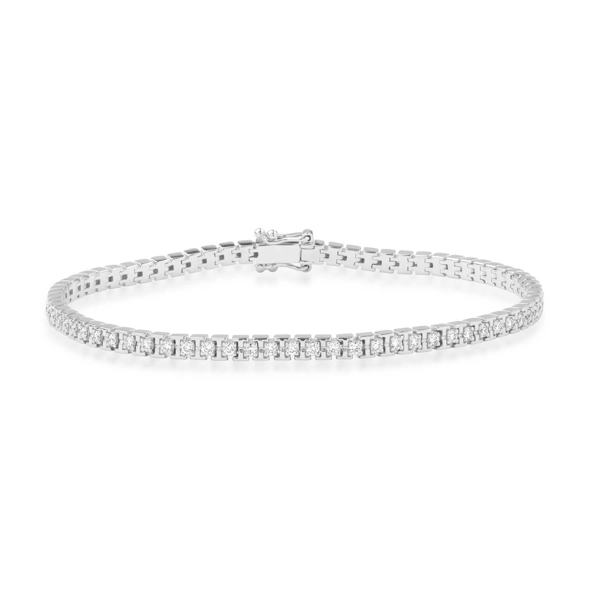 18K white gold tennis bracelet with 1.05ct diamonds