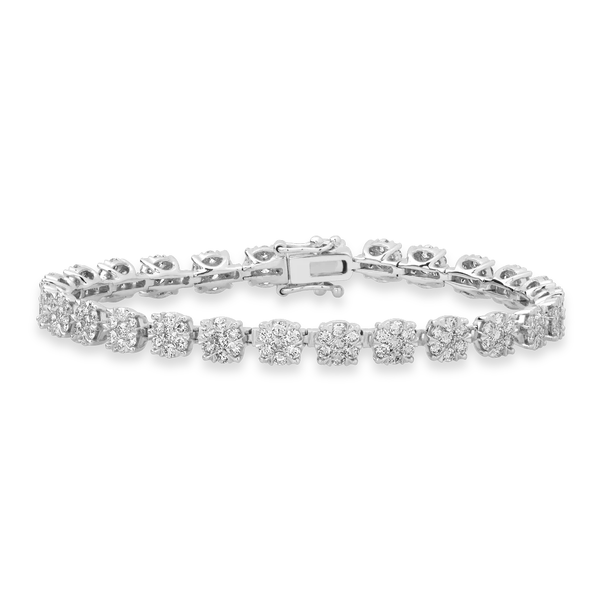 18K white gold tennis bracelet with 5ct diamonds