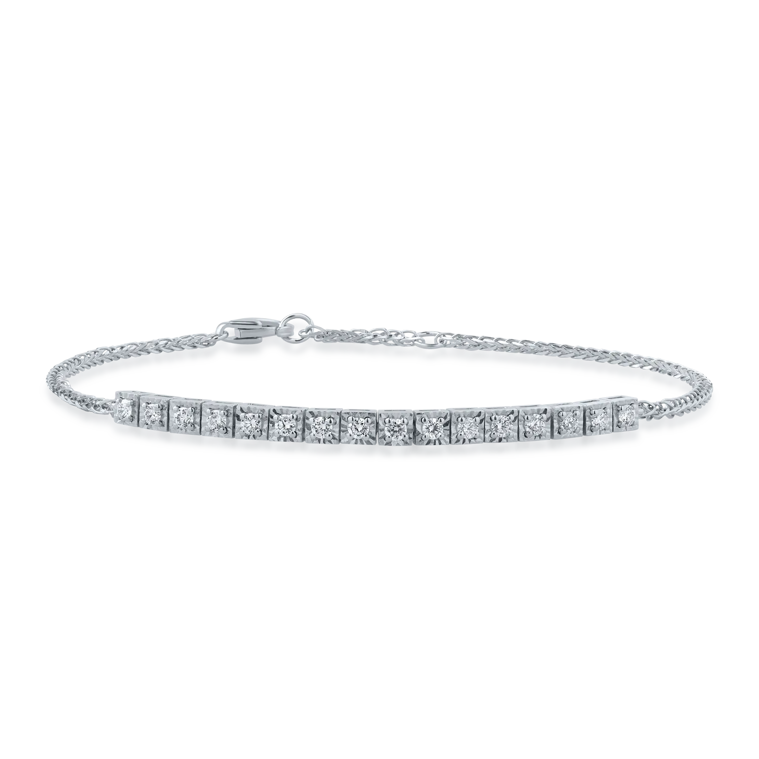 18K white gold bracelet with 0.35ct diamonds