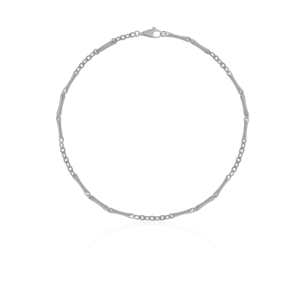 14K white gold men's bracelet-105976