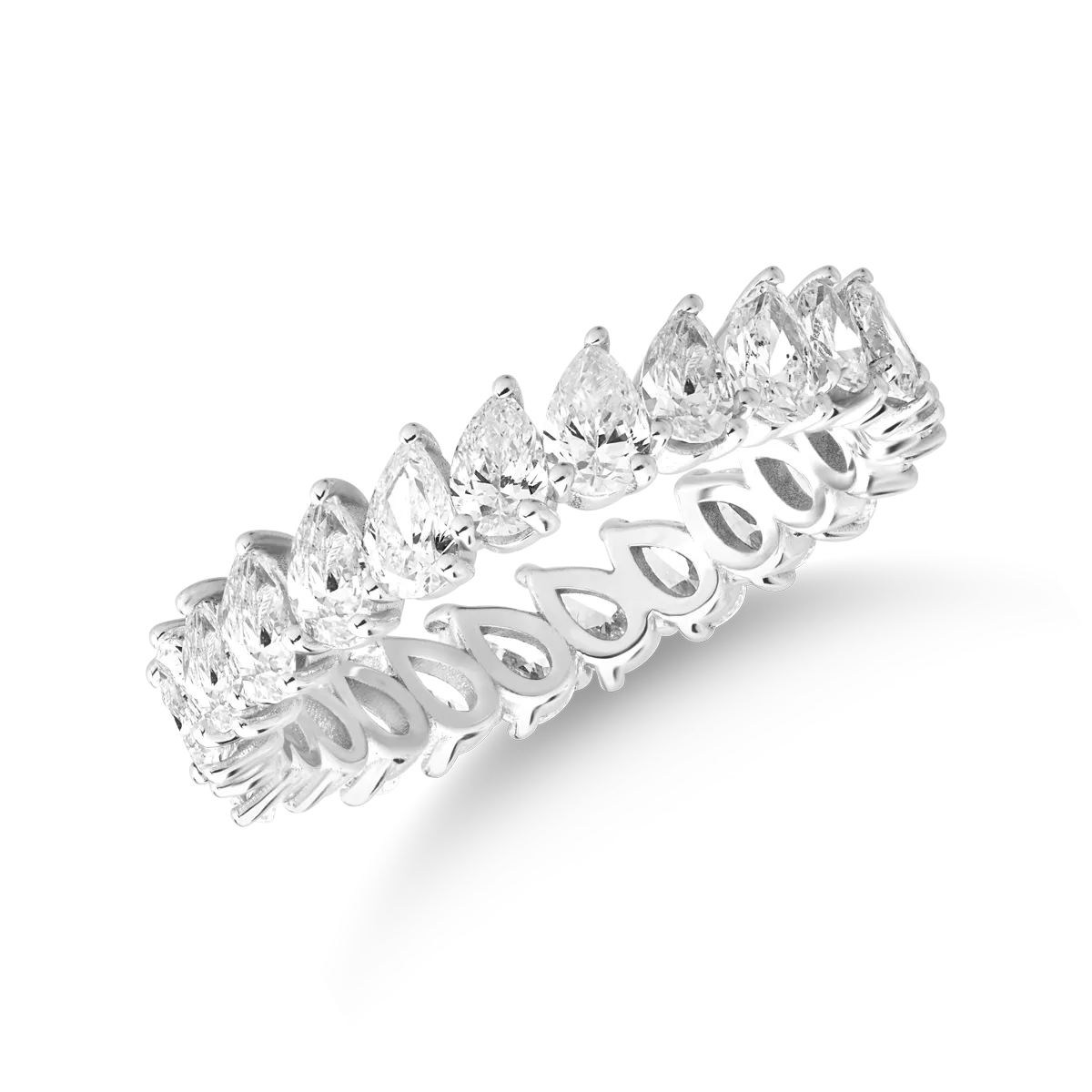Inel din aur alb cu diamante pear de 2.3ct