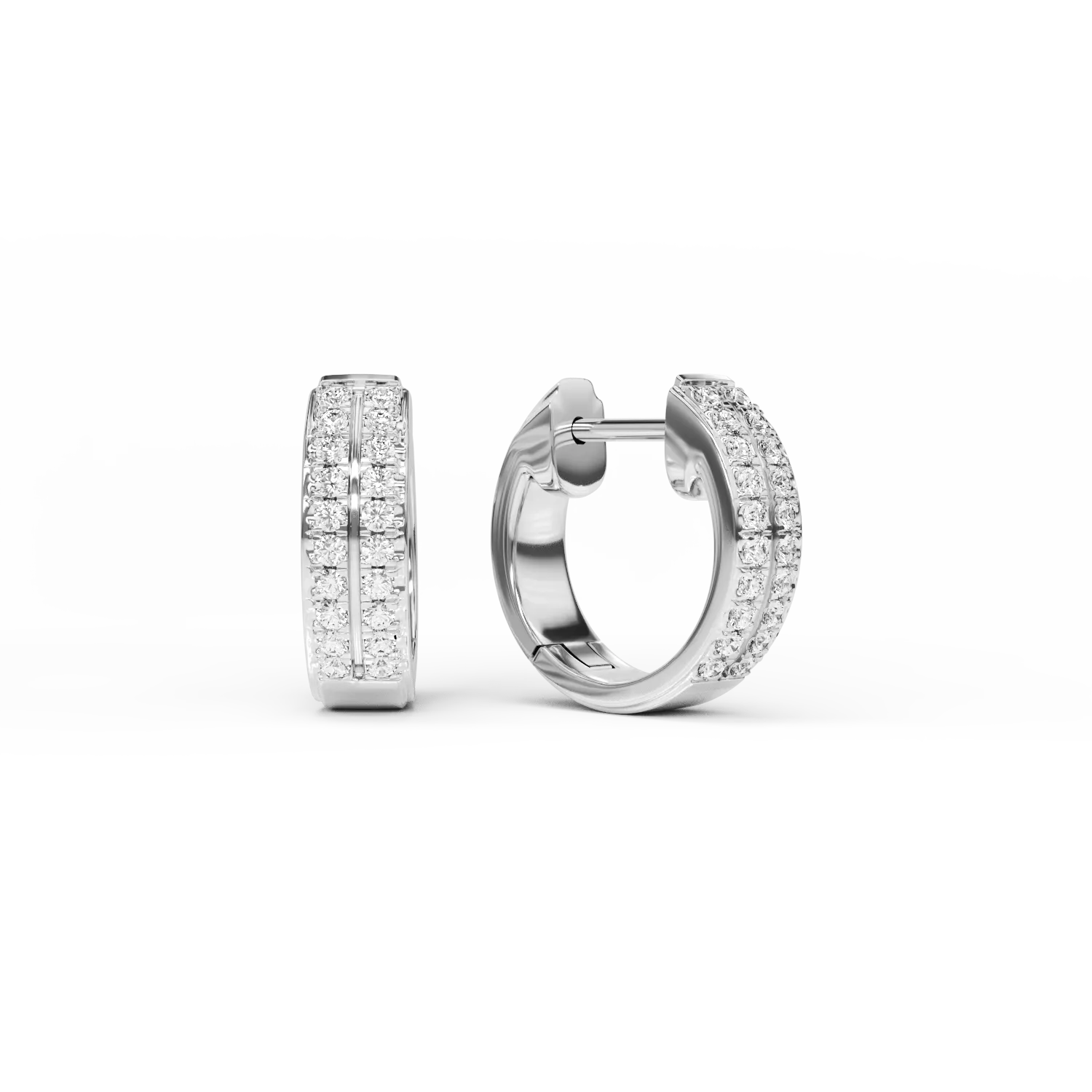 18K white gold earrings with 0.32ct diamonds