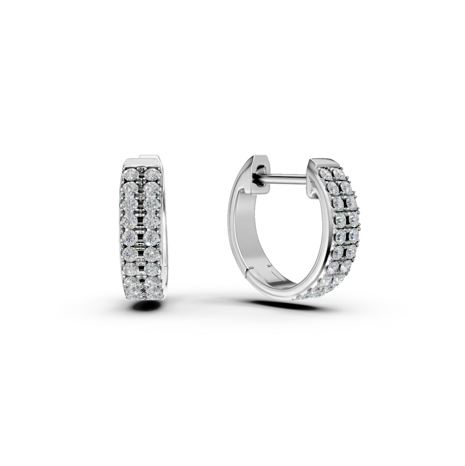 Fülbevaló 18K-os fehér aranyból 0.32ct gyémánttal