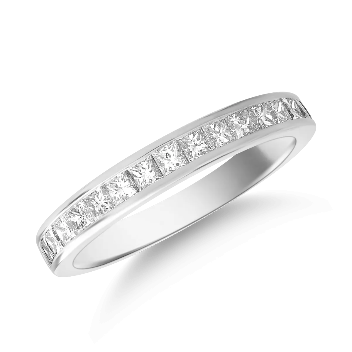 Gyűrű 18K-os fehér aranyból 0,71ct gyémánttal