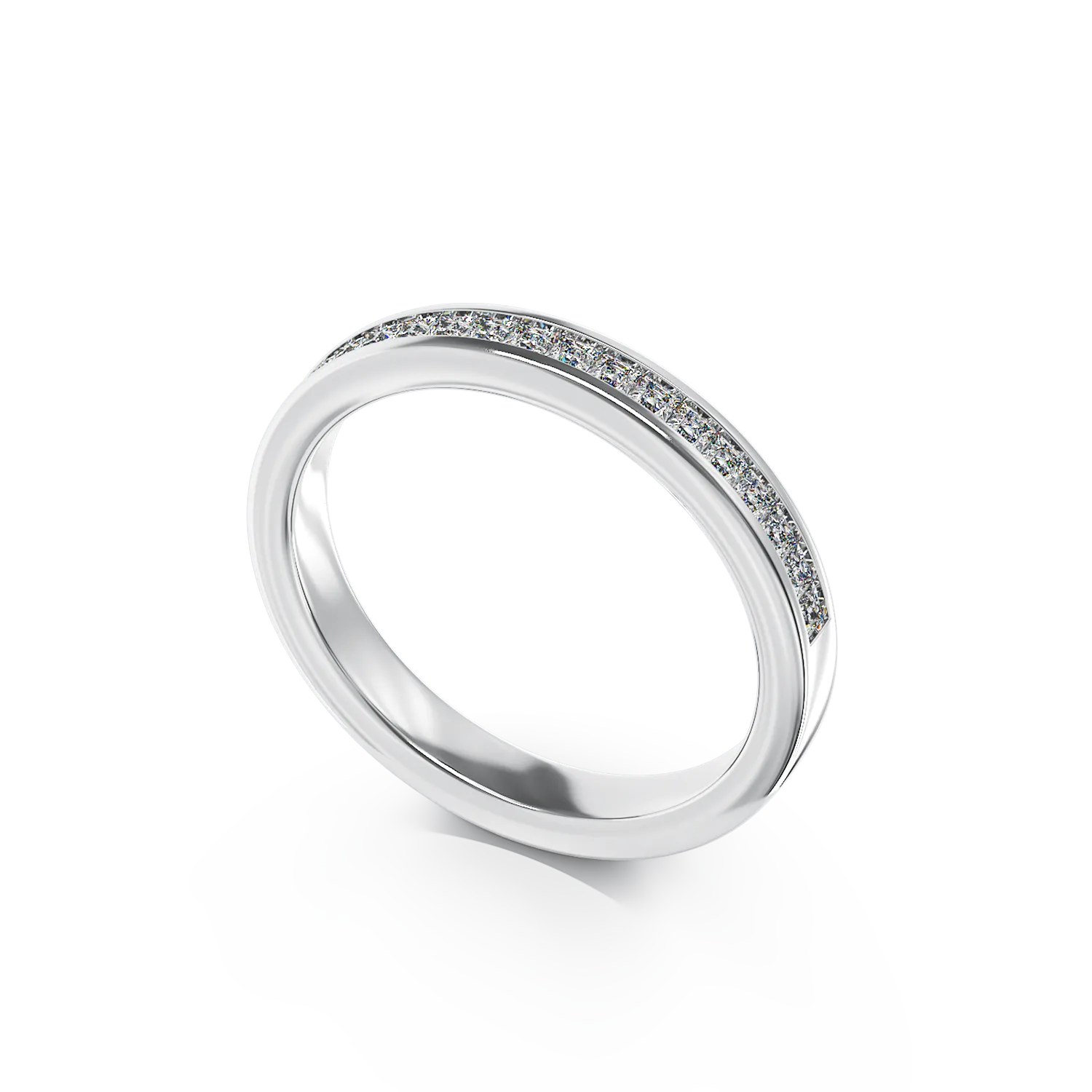 Inel din aur alb de 18K cu diamante de 0.37ct