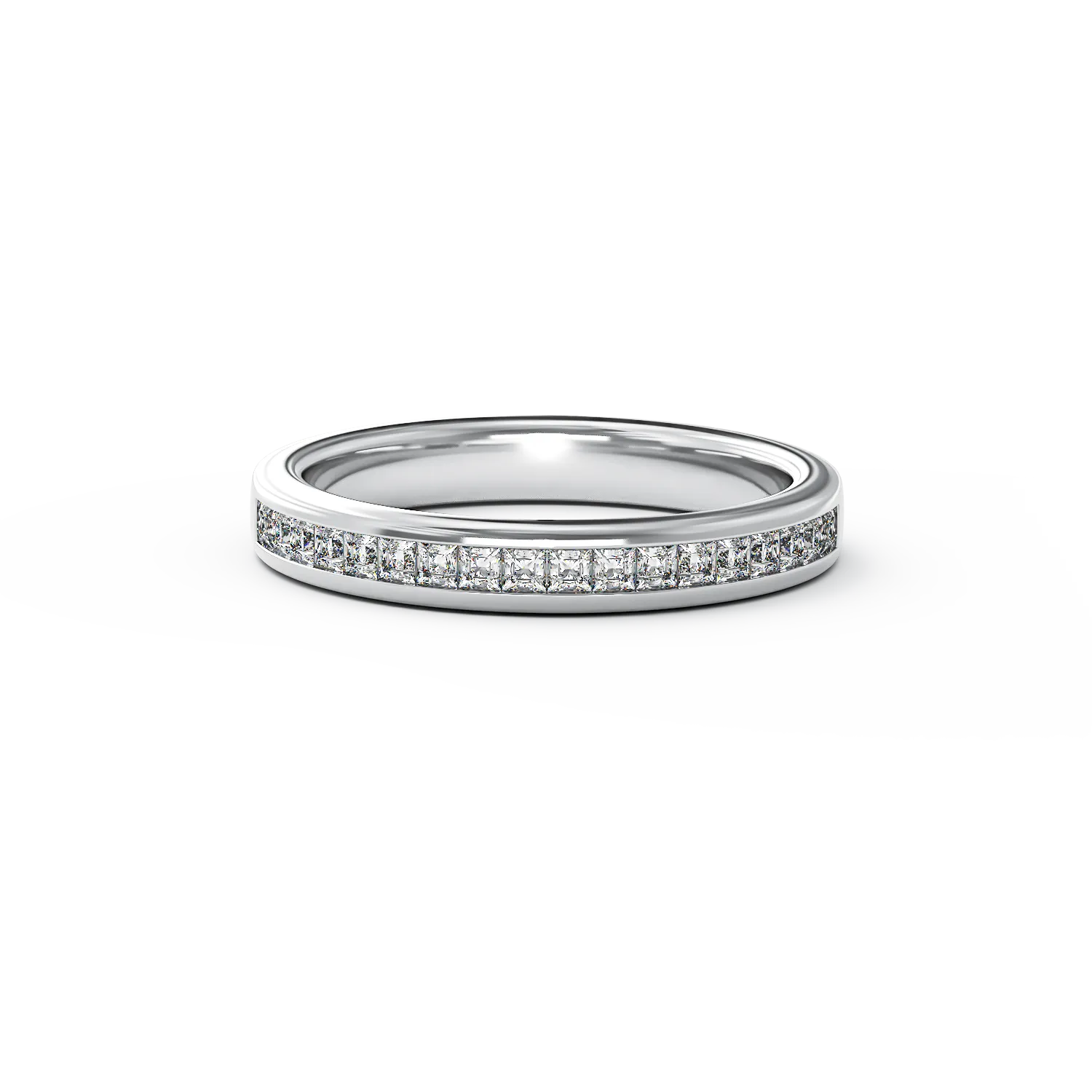 Inel din aur alb de 18K cu diamante de 0.37ct