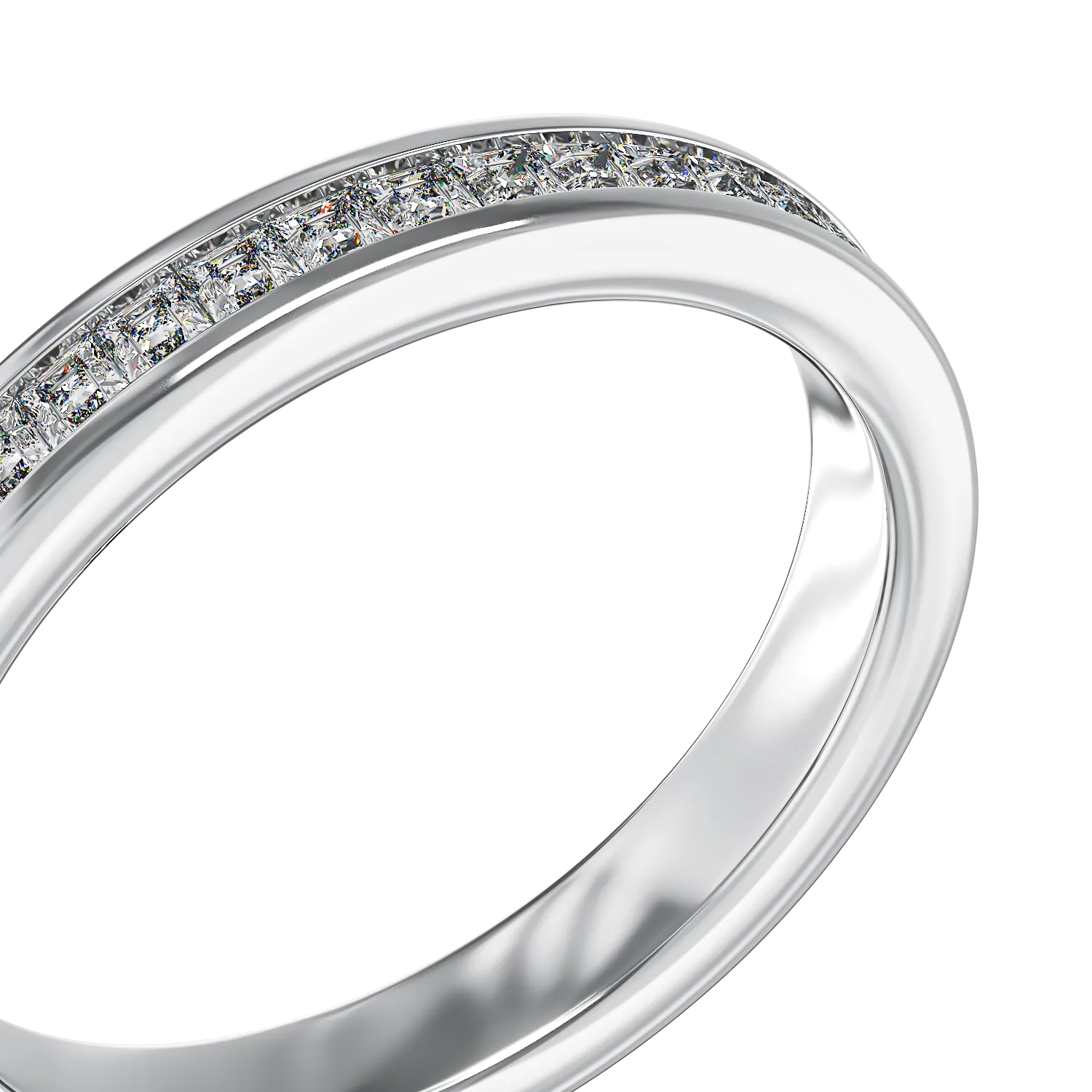 Inel din aur alb de 18K cu diamante de 0.37ct