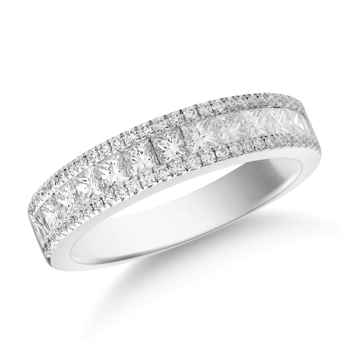 18K white gold ring with 0.92ct diamonds-104386