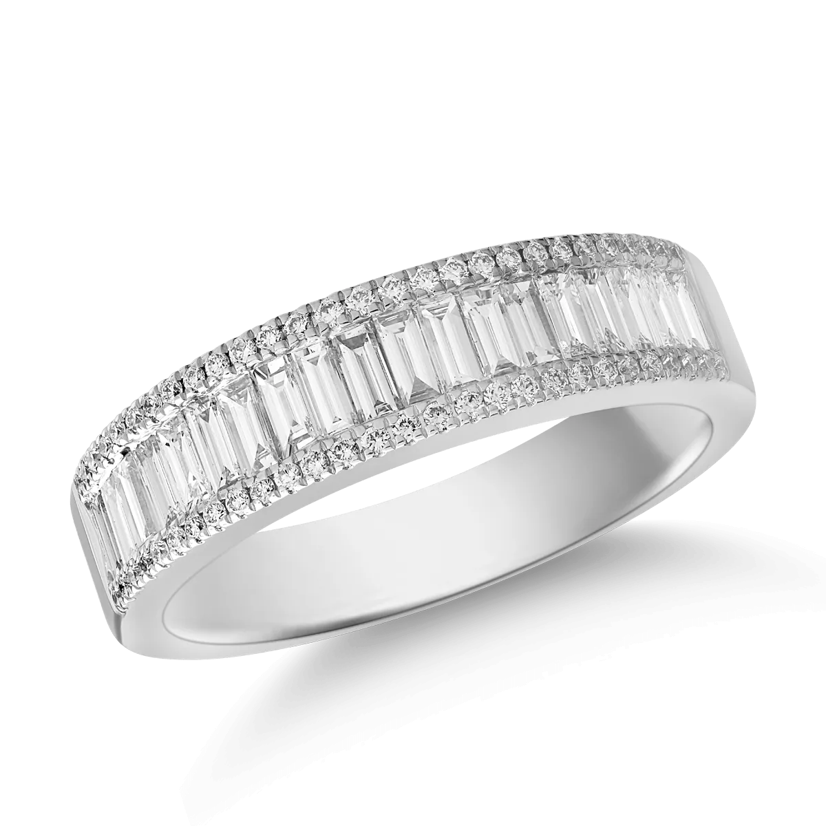 18K white gold ring with 0.86ct diamonds