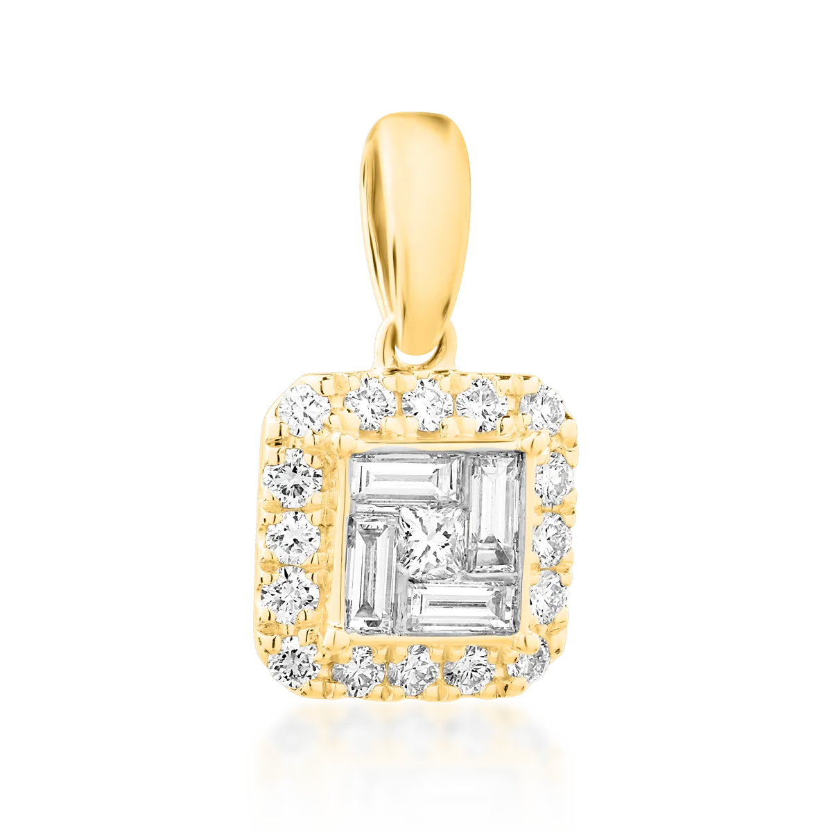 Pandantiv din aur galben cu diamante de 0.4ct