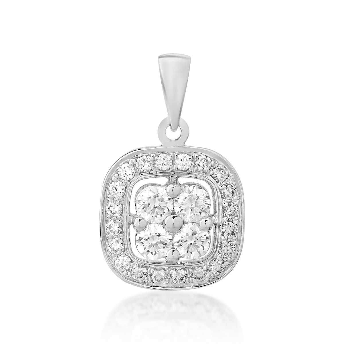 14K white gold pendant with 0.35ct diamonds