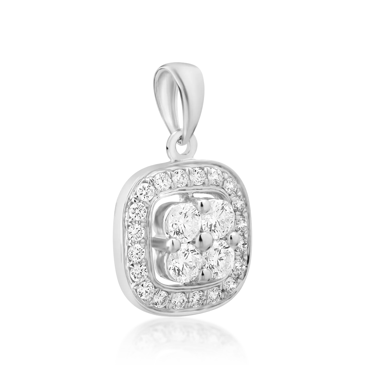 Pandantiv din aur alb cu diamante de 0.35ct