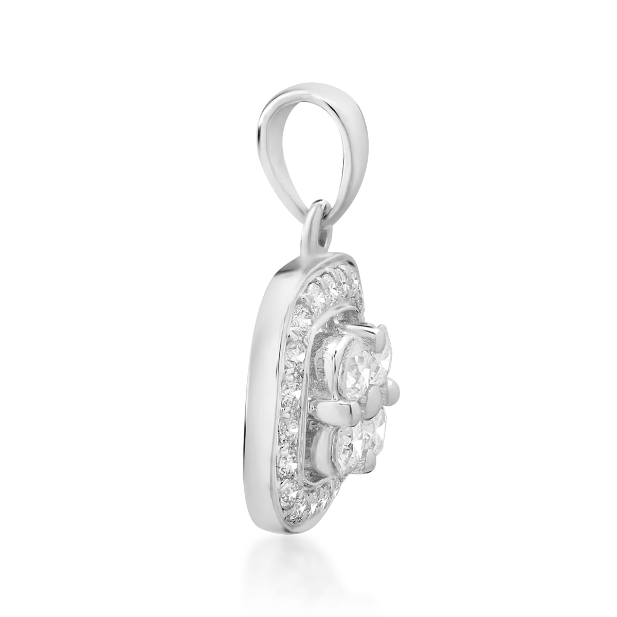 Pandantiv din aur alb cu diamante de 0.35ct