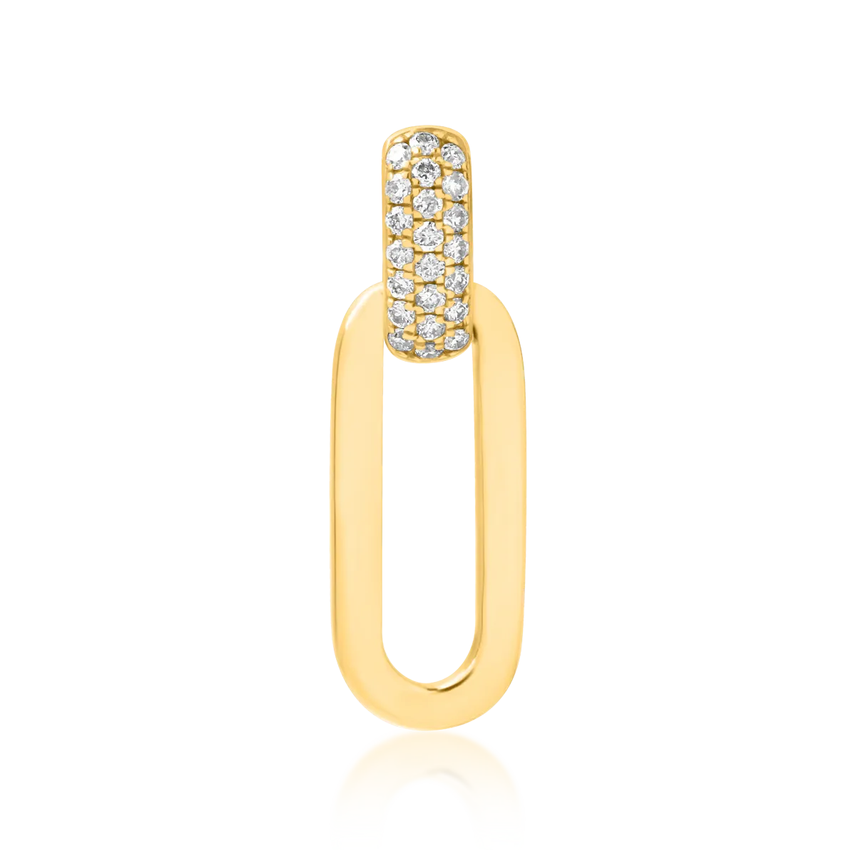 14K yellow gold pendant with diamonds of 0.09ct