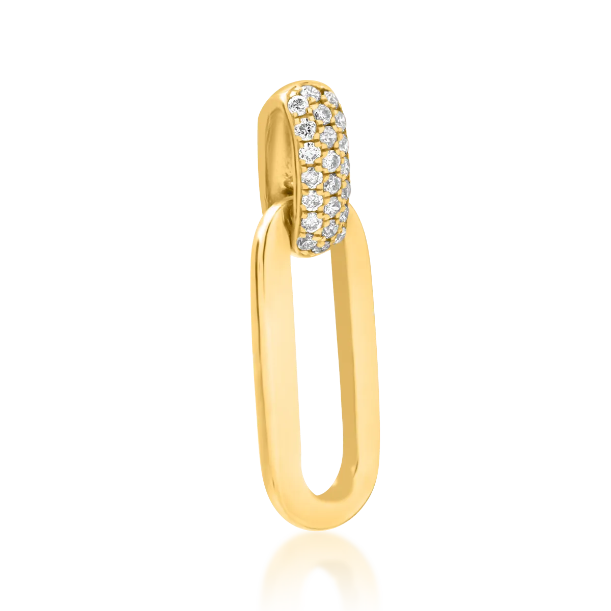 14K yellow gold pendant with diamonds of 0.09ct