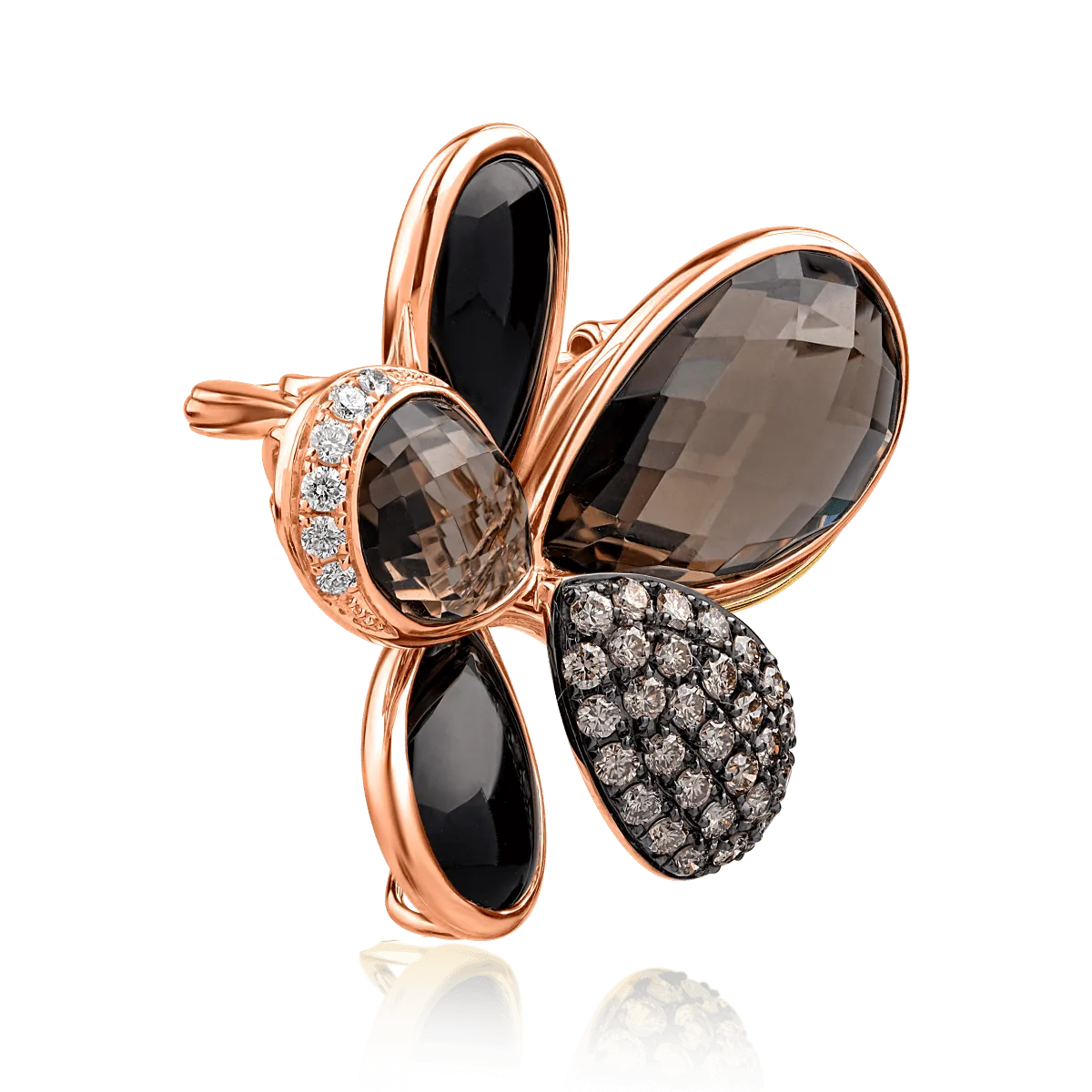 18K rose gold pendant with 21.31ct precious and semiprecious stones