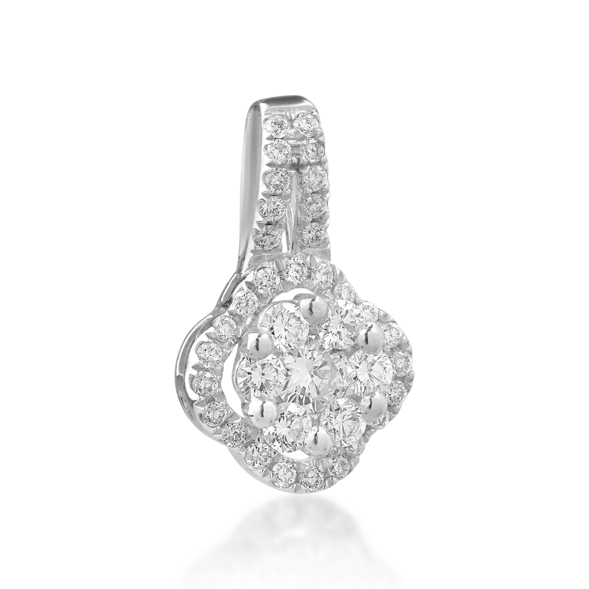 Pandantiv din aur alb de 18K cu diamante de 0.323ct