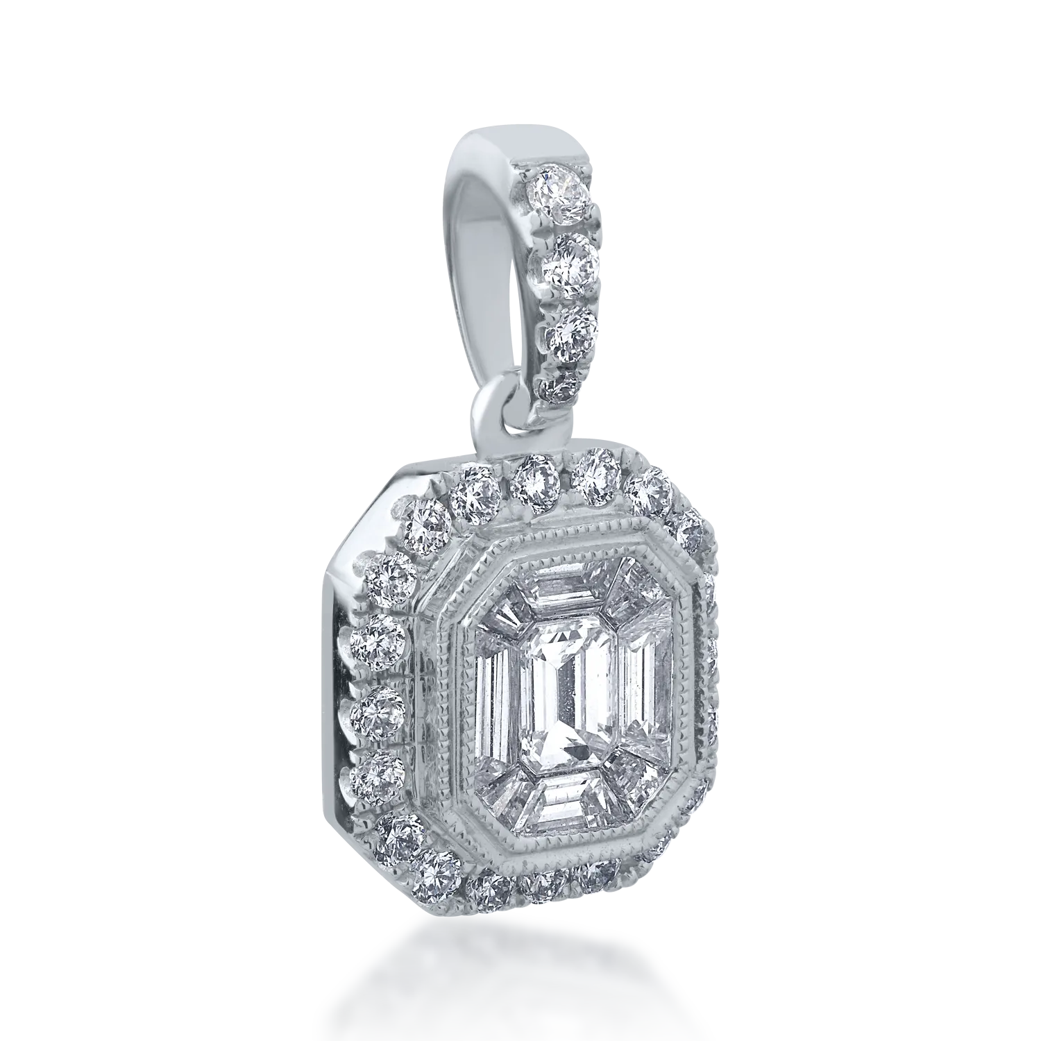 18K white gold pendant with 0.55ct diamonds