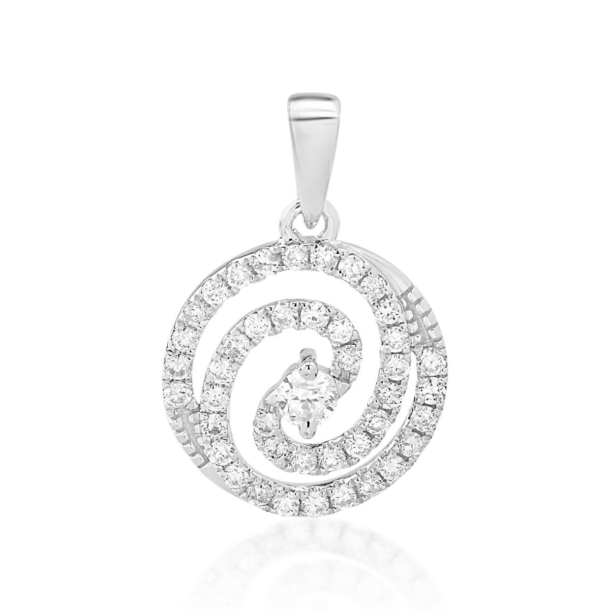 Teilor Pandantiv din aur alb cu diamante de 0.19ct